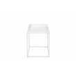 Pemberly Row Contemporary Framed Tray Metal Side Table in White