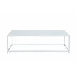 Pemberly Row Contemporary Rectangular Metal Coffee Table in White