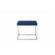 Pemberly Row Gloss Lacquer & High Polished Steel Metal Side Table in Navy