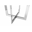 Pemberly Row Modern Wood Veneer & Polished Steel Side Table in Espresso
