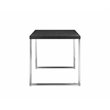 Pemberly Row Modern Wood Veneer & High Polished Steel Desk in Black