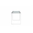 Pemberly Row Contemporary Tempered Glass & Metal Desk in White