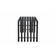 Pemberly Row Contemporary Metal & Tempered Glass Desk in Black