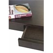 Pemberly Row Modern Wood Veneer & High Polished Steel Desk in Espresso