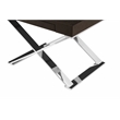 Pemberly Row Modern Wood Veneer & Polished Steel Side Table in Espresso