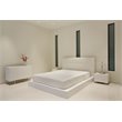 Pemberly Row Modern Gloss Lacquer & Polished Steel Metal Dresser in White