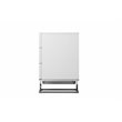 Pemberly Row Modern Gloss Lacquer & Polished Steel Metal Dresser in White