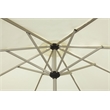 Pemberly Row Modern Aluminum and Fabric Umbrella Brush/White