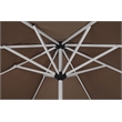 Pemberly Row Contemporary Aluminum and Fabric Umbrella Gray/White