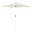 Pemberly Row Modern Aluminum and Fabric Umbrella White and Gray