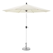 Pemberly Row Modern Aluminum and Fabric Umbrella Set in White Finish