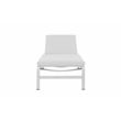 Pemberly Row Modern Aluminum Lounger in White Finish (Set of 2)