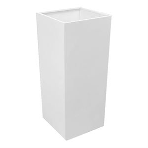 Pemberly Row 32x16&quot Modern Style Steel Short Planter in White Finish