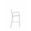 Pemberly Row Modern Aluminum Bar Stool in White Finish (Set of 6)