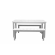 Pemberly Row 3-Piece Modern Acacia Wood Dining Set in White Finish