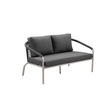 Pemberly Row Contemporary 4-Piece Aluminum Sofa Set in Slate Gray