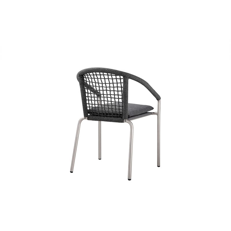 Pemberly Row 7-Piece Modern Aluminum Dining Set in Slate Gray