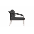 Pemberly Row Contemporary Style Aluminum Chair in Slate Gray