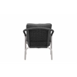 Pemberly Row Contemporary Style Aluminum Chair in Slate Gray