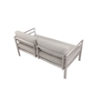 Pemberly Row 4-Piece Modern Aluminum Sofa Set in Gray Finish
