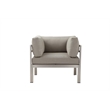 Pemberly Row 4-Piece Modern Aluminum Sofa Set in Gray Finish