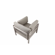 Pemberly Row Modern Style Aluminum Sofa Chair in Gray Finish