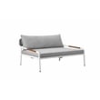Pemberly Row 2-Piece Modern Aluminum Daybed and Ottoman in Gray