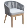 Pemberly Row 7-Piece Modern Acacia Wood Dining Set in Gray Finish