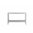 Pemberly Row Modern Aluminum Console Table in Silver and Brush