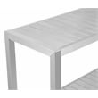 Pemberly Row Modern Aluminum Console Table in Silver and Brush