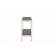 Pemberly Row Modern Aluminum Console Table in Gray and White