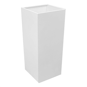 Pemberly Row 48x16&quot Modern Style Steel Tall Planter in White Finish