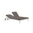 Pemberly Row Contemporary / Modern Aluminum Daybed in Gray Finish