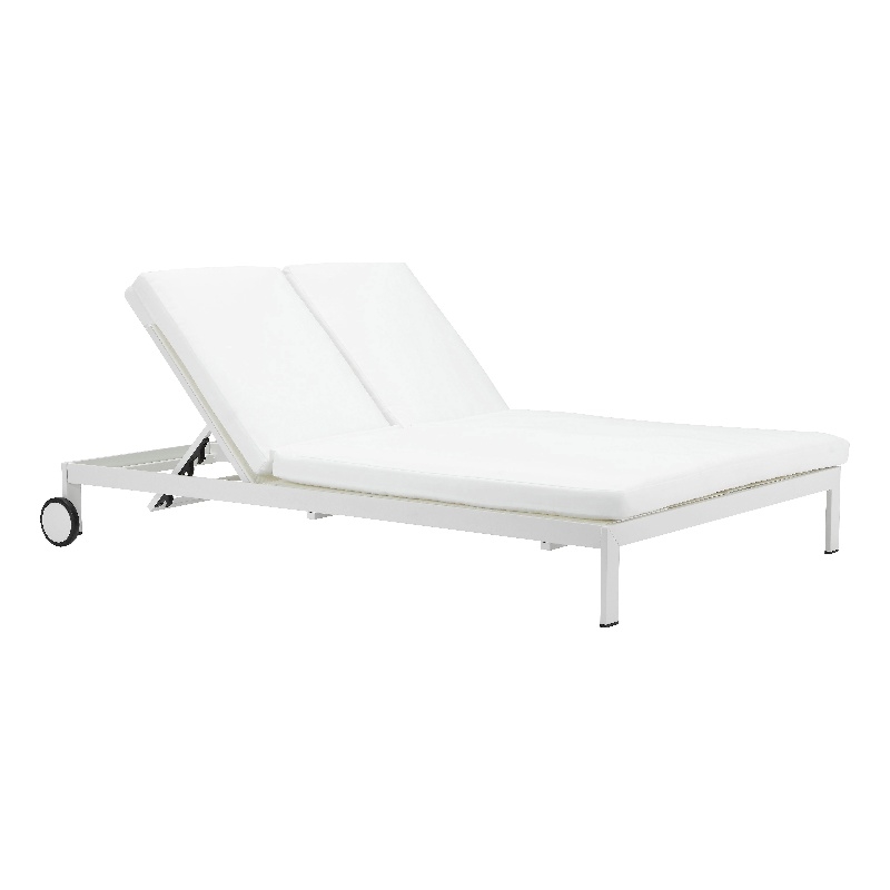 Pemberly Row Modern / Contemporary Aluminum Daybed in White Finish