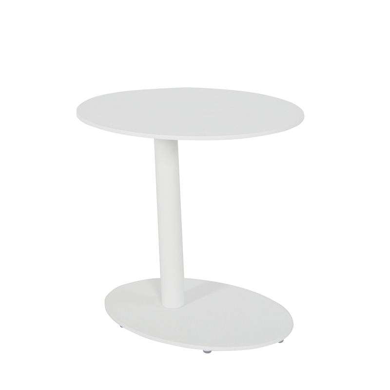 Pemberly Row 3-Piece Modern Aluminum Bistro Set in White Finish