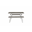 Pemberly Row 3-Piece Modern Aluminum Dining Set in Gray and White Finish