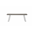 Pemberly Row Modern Aluminum and Polyresin Bench in Gray and White Finish