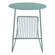 Pemberly Row Contemporary Gazette Magazine Table Green Metal