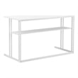 Pemberly Row Contemporary / Modern Minimalist Desk Metal in White