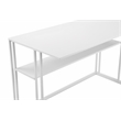 Pemberly Row Contemporary / Modern Minimalist Desk Metal in White