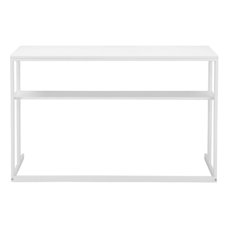 Pemberly Row Contemporary / Modern Minimalist Desk Metal in White