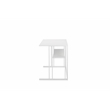 Pemberly Row Contemporary / Modern Minimalist Desk Metal in White