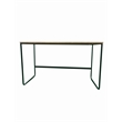 Pemberly Row Modern Sleigh-Style Wood Veneer/Metal Desk in Black