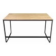 Pemberly Row Modern Sleigh-Style Wood Veneer/Metal Desk in Black