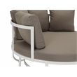 Pemberly Row Contemporary / Modern Aluminum Frame Daybed in Brown