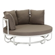 Pemberly Row Contemporary / Modern Aluminum Frame Daybed in Brown