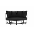 Pemberly Row Contemporary / Modern Aluminum Frame Daybed in Black