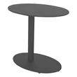 Pemberly Row Contemporary / Modern Aluminum Frame Side Table in Gray