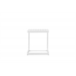 Pemberly Row Contemporary Aluminum Frame Side Table in White