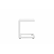 Pemberly Row Contemporary Aluminum Frame Side Table in White